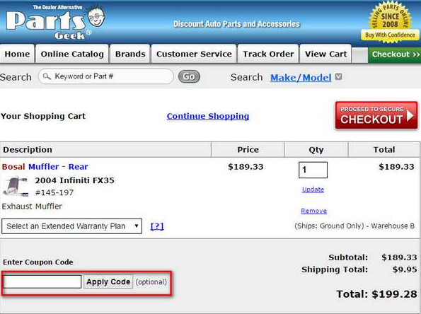 PartsGeek Coupons