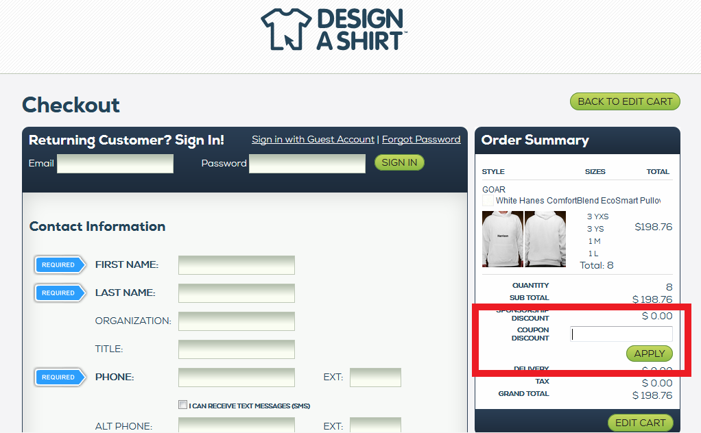 Design A Shirt Coupons